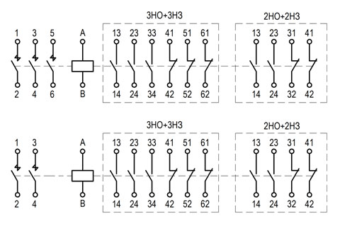 Электрическая схема контактора КТ-6023 Б 160А медь